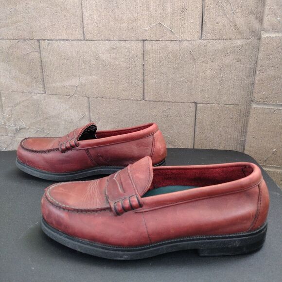 Red Wing Shoes Mens Size 8.5 EE Red Leather Loafer Shoes Work Steel Toe 640028 main image 7
